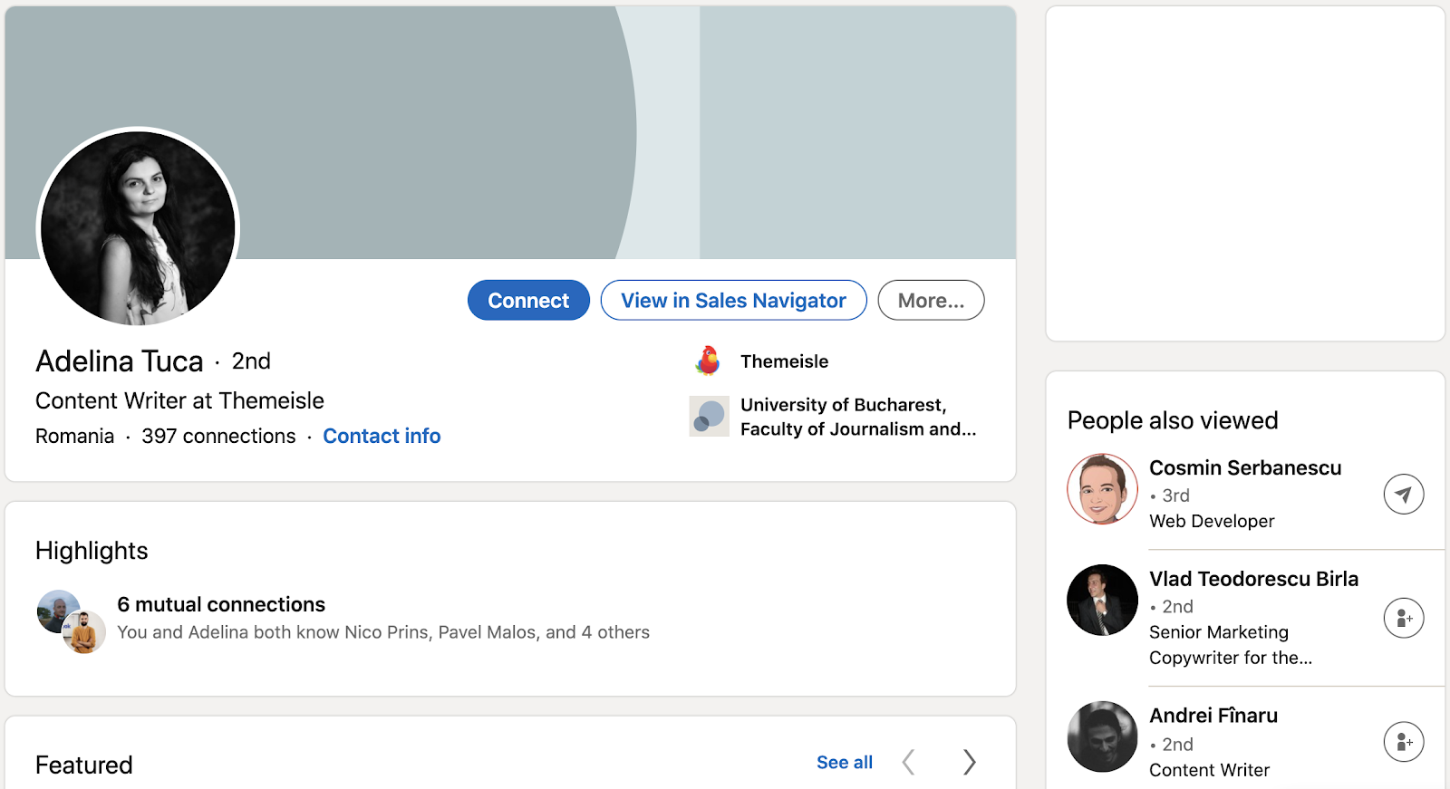 Adelina Tuca LinkedIn profile