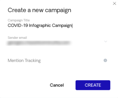 COVID 19 Campaign Creation