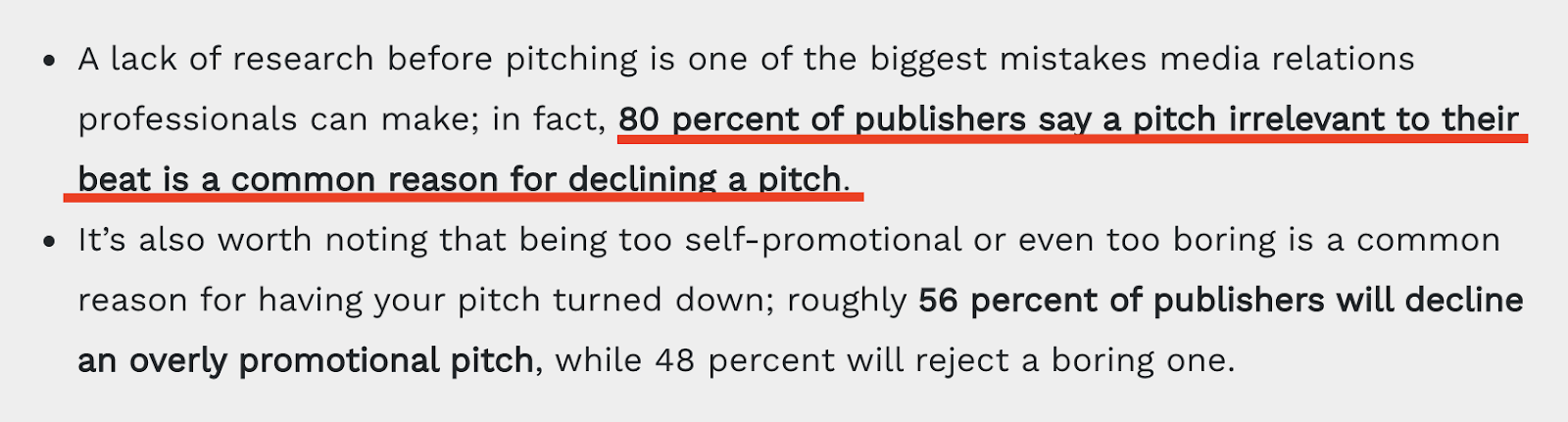 Email Pitches That Are Irrelevant