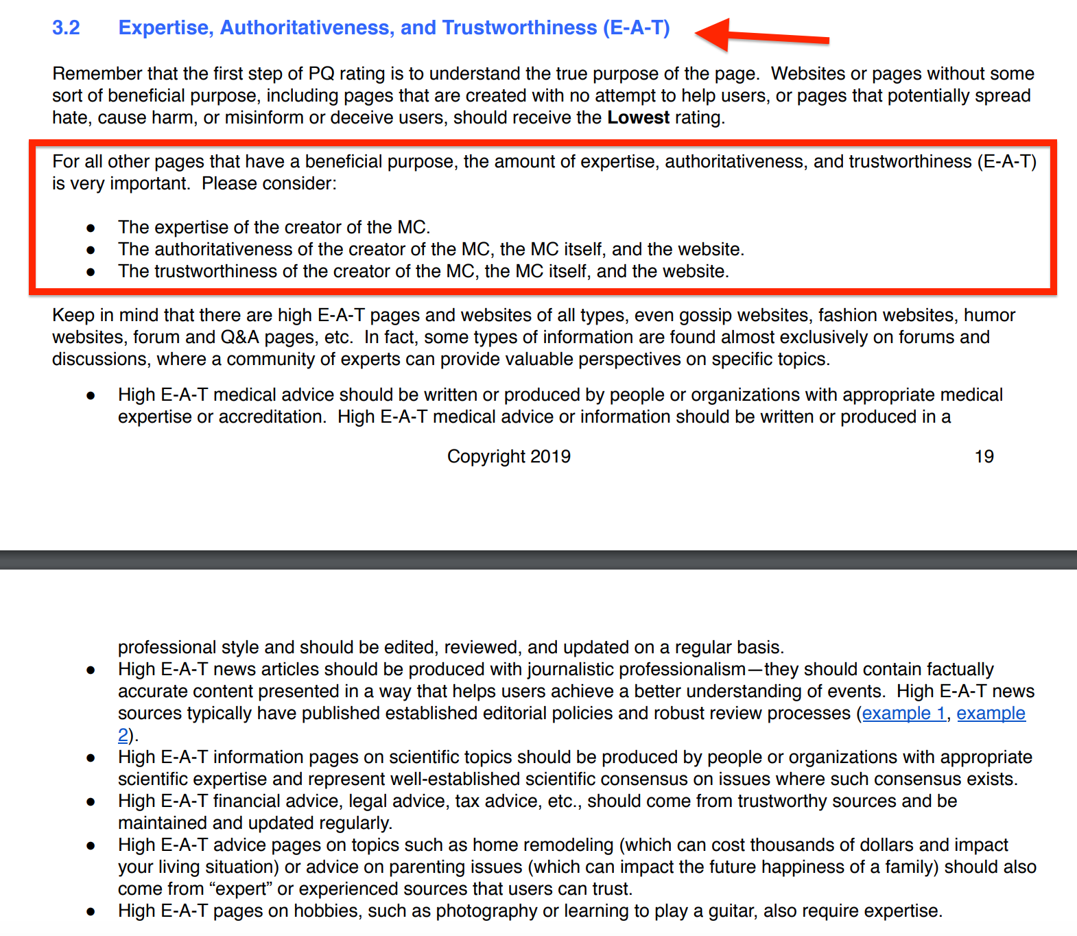 General Guidelines E A T