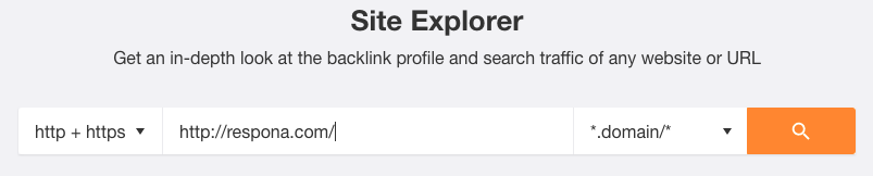 Insert Respona Into Ahrefs Site Explorer