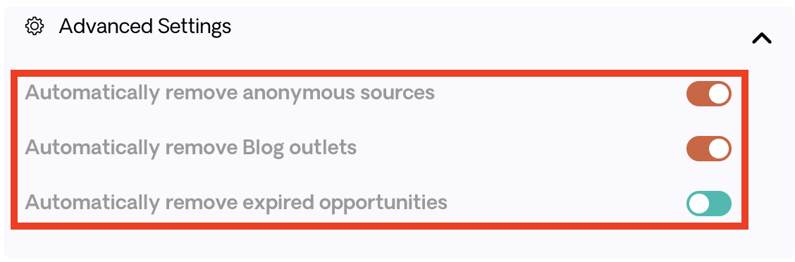 Advanced filters