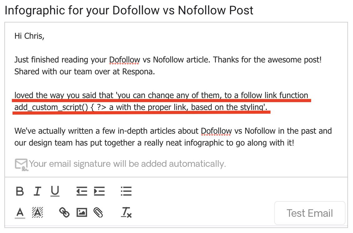 Inserted article summary snippet
