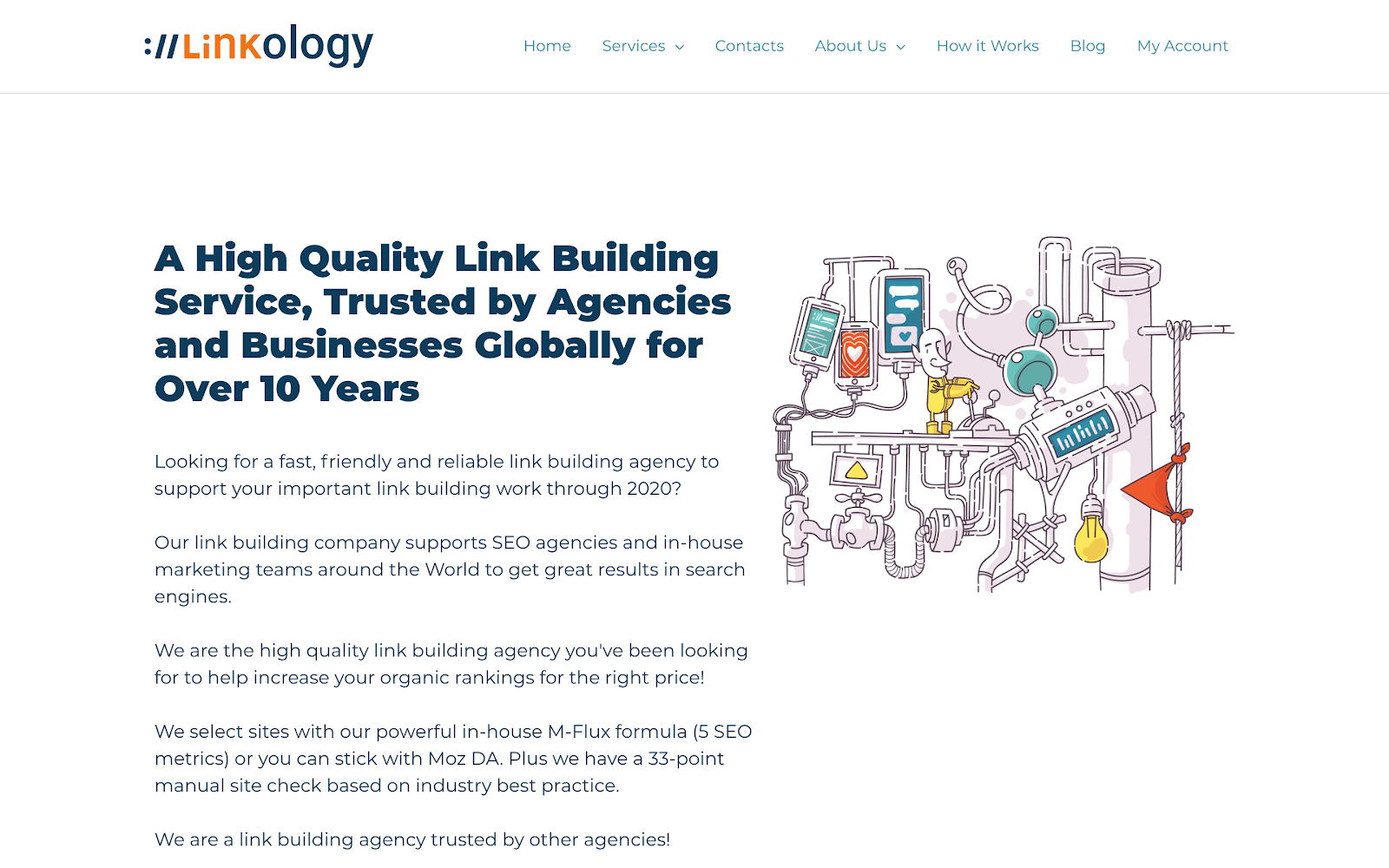 Linkology home page