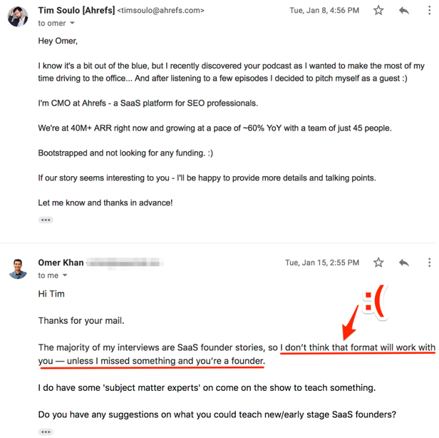 Reply on Tim Soulos Email