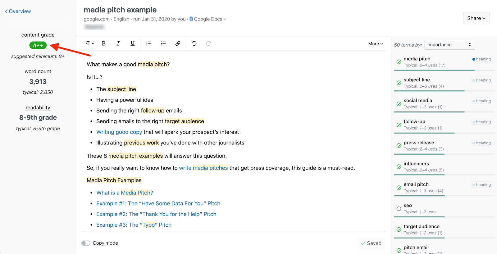 Respona Piece on Clearscope