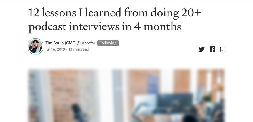 Tim Soulos Story on Medium