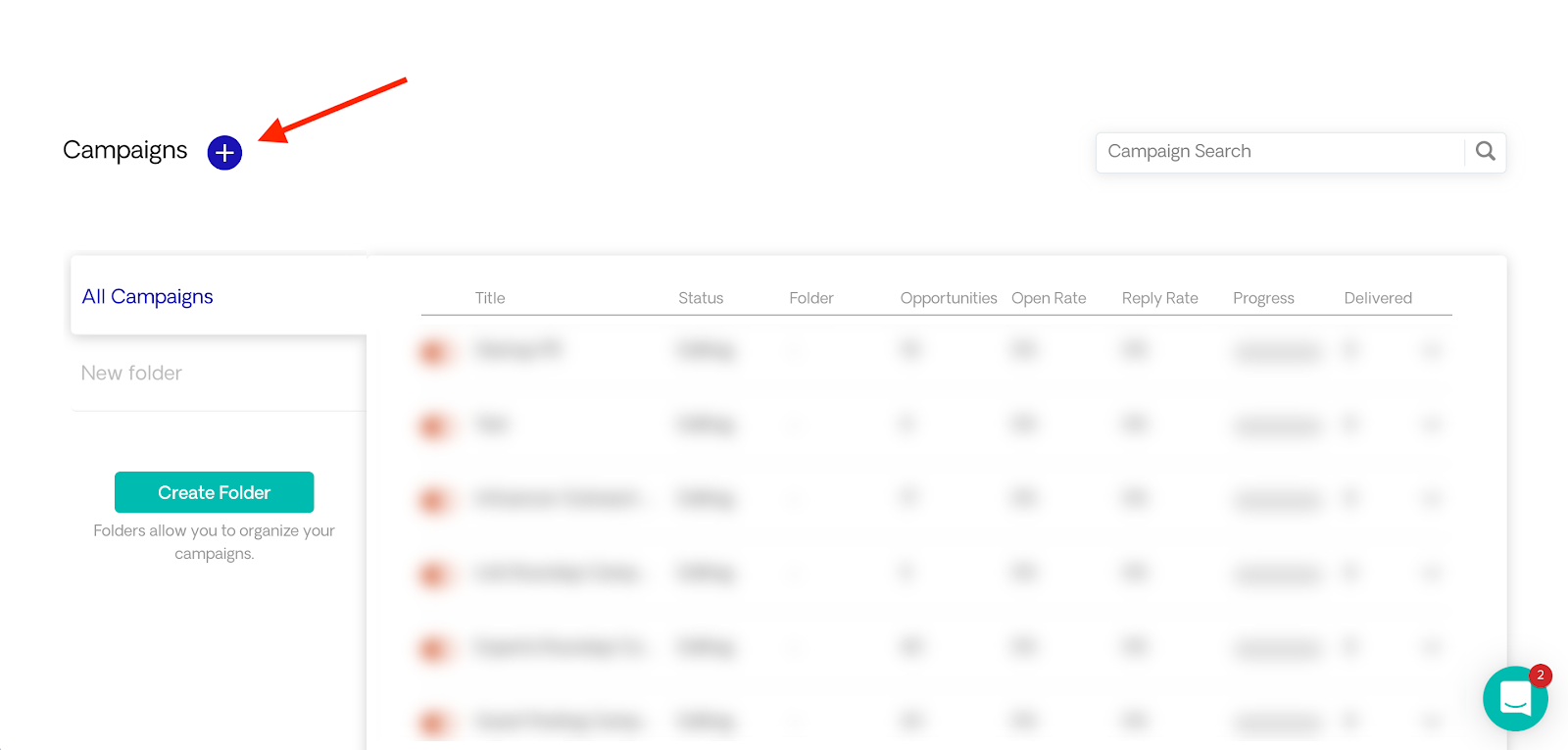 Starting a content distribution campaign