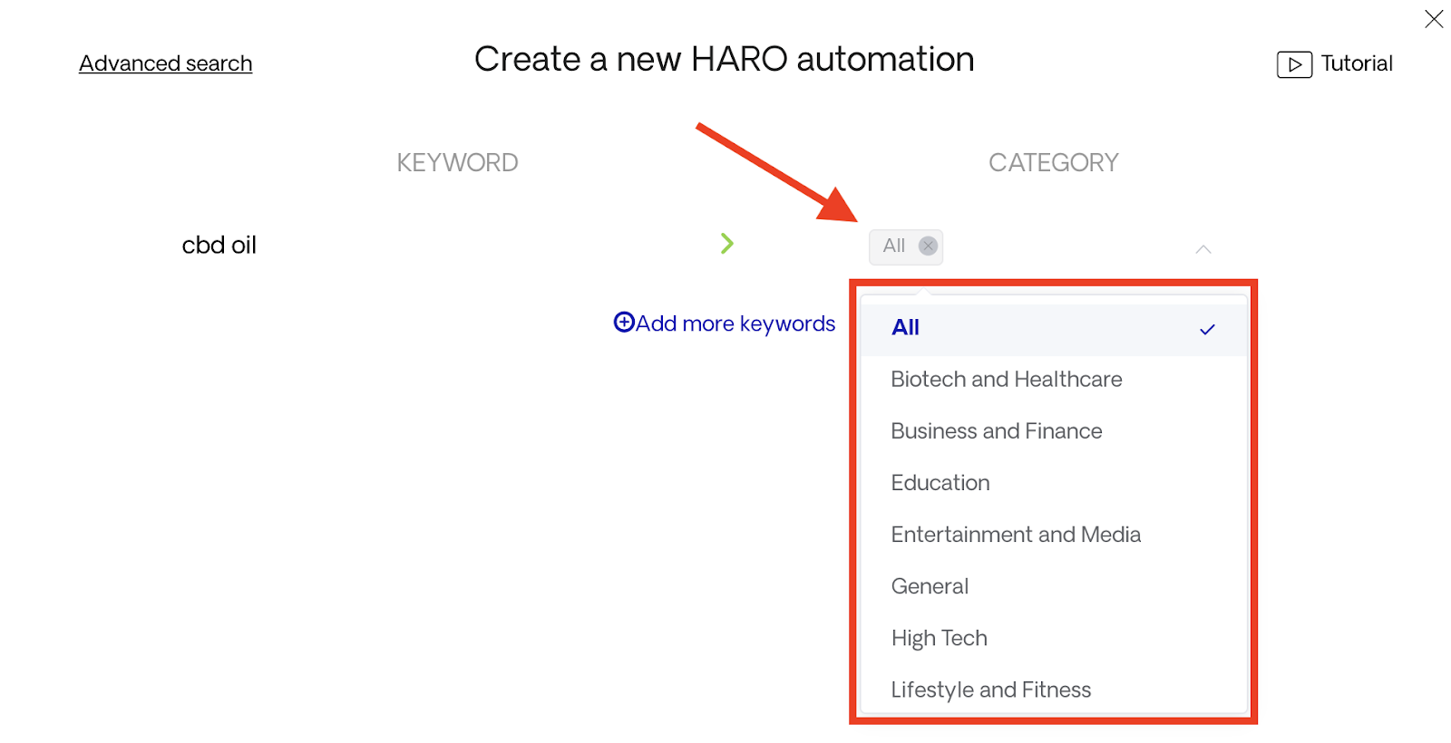 HARO categories