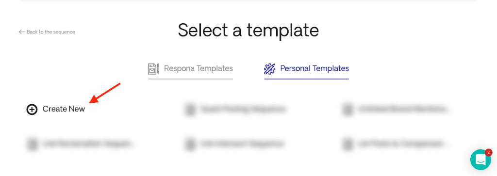 Selecting a template