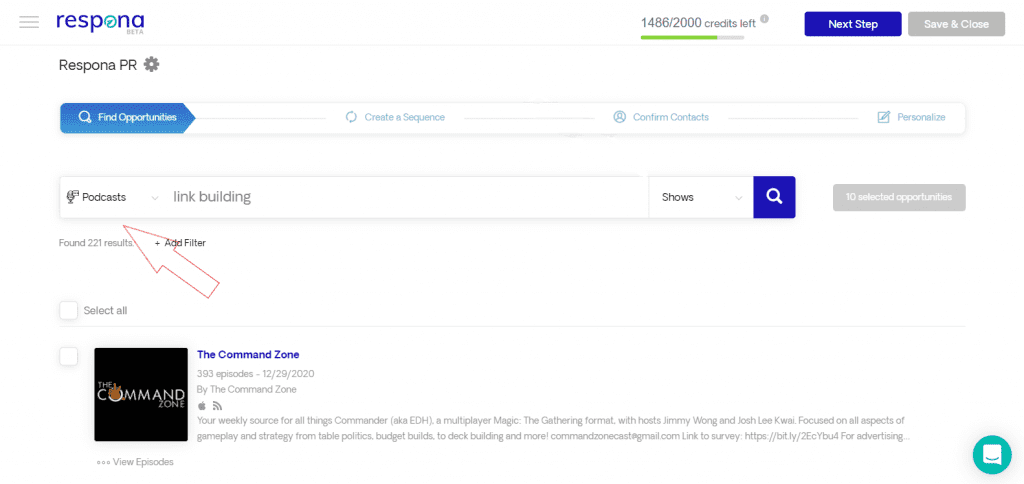 Podcast source example