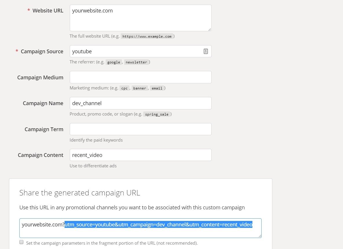 google campaign url builder