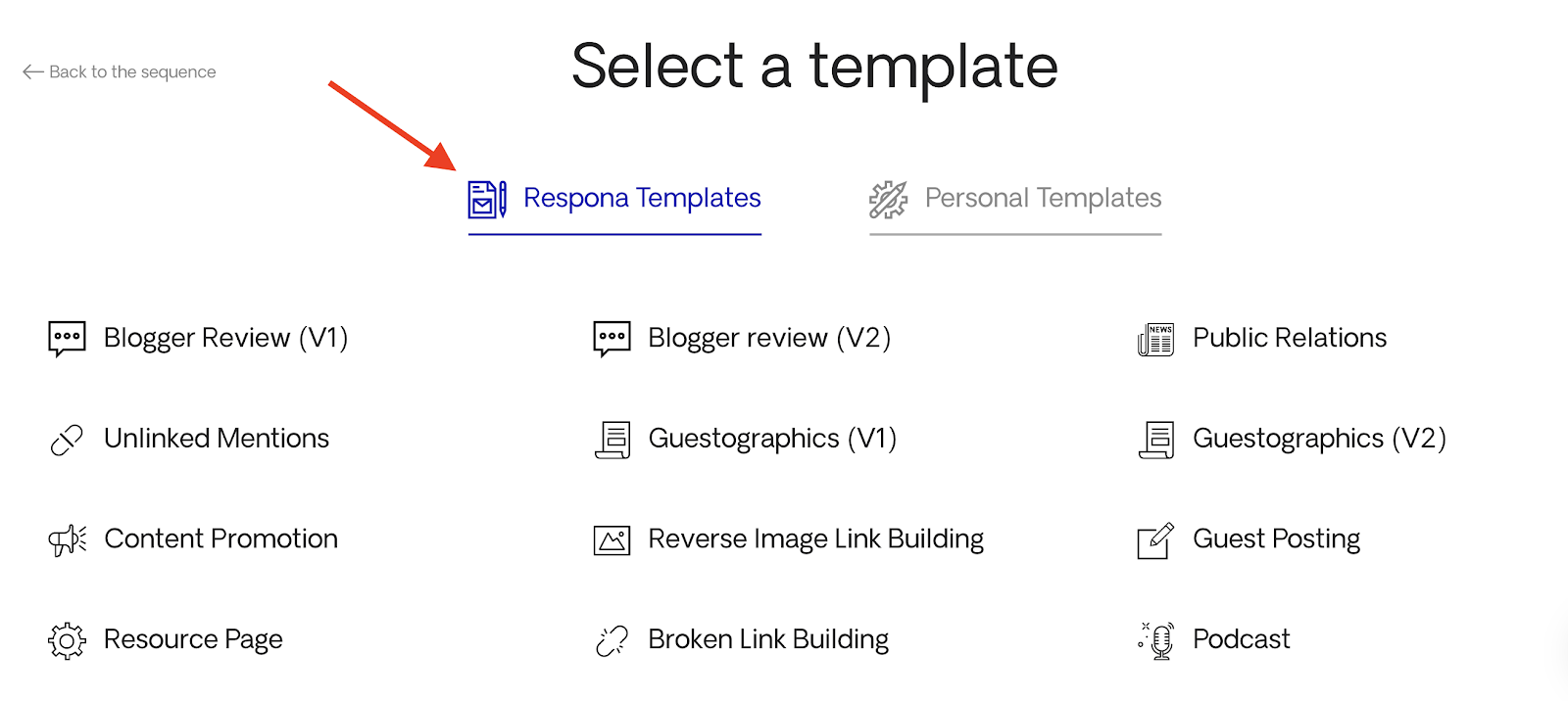 Choosing a template
