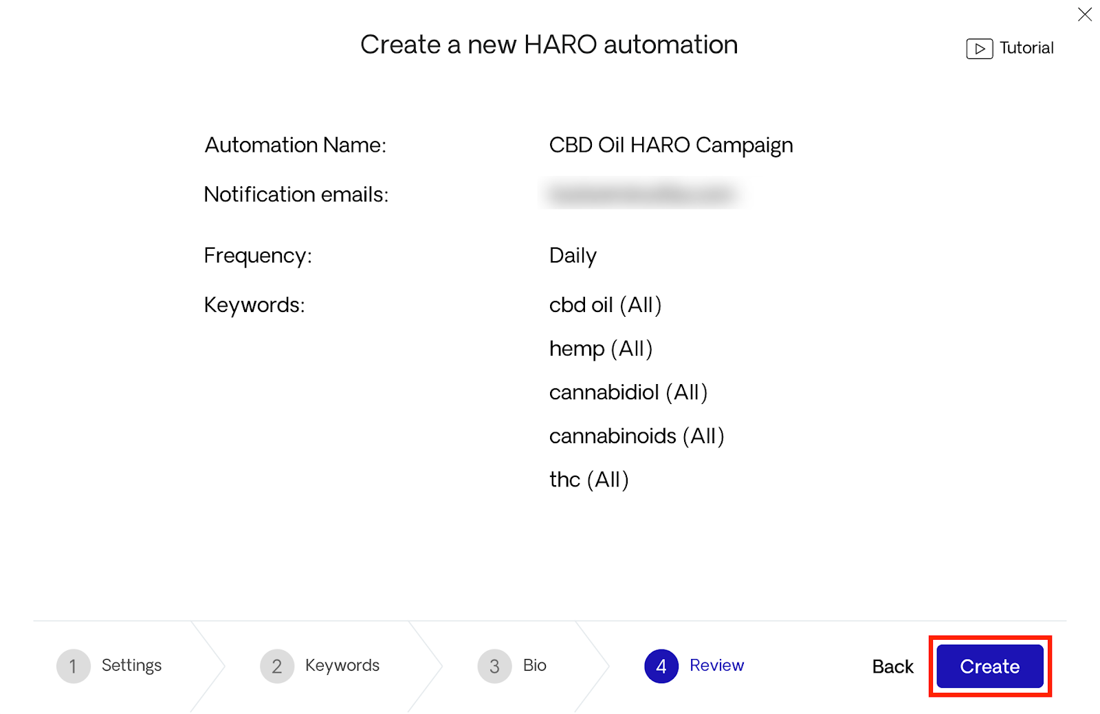 Creating HARO automation