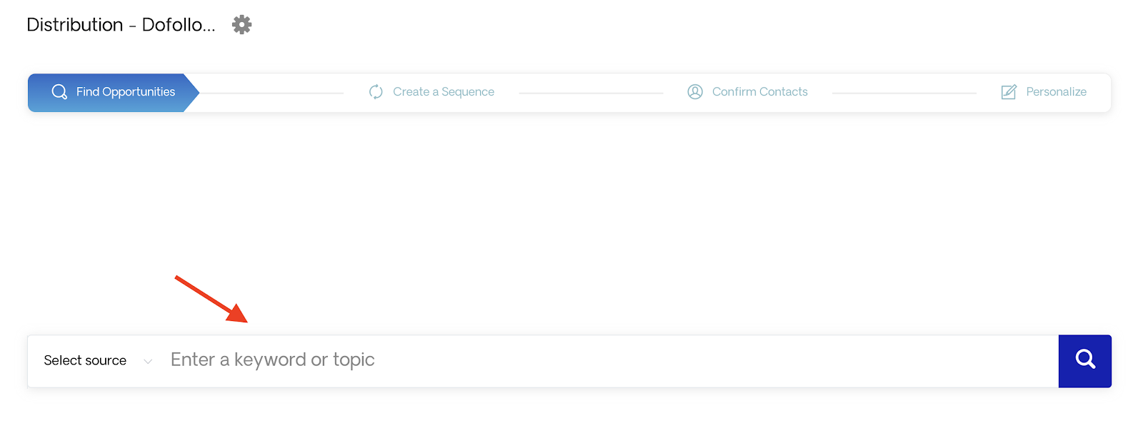 Respona's live search engine