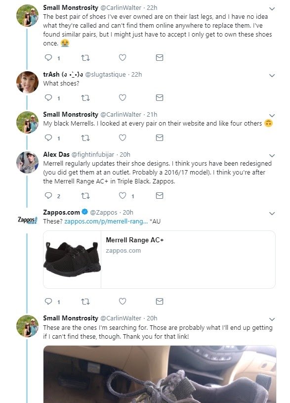 zappos social listening example